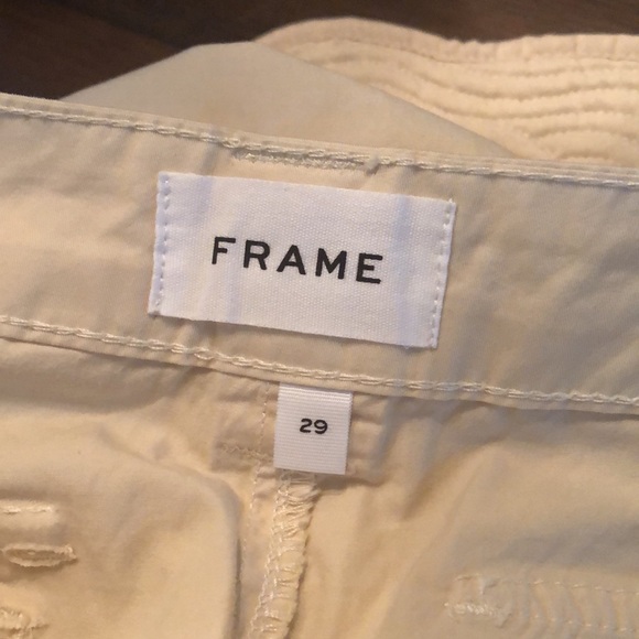 🆕 Frame twill pleated cargo lightweight belt loops cotton trousers - Picture 6 of 15